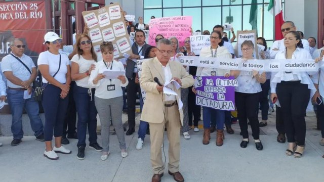 En Veracruz, trabajadores del Poder Judicial se unen a las protestas