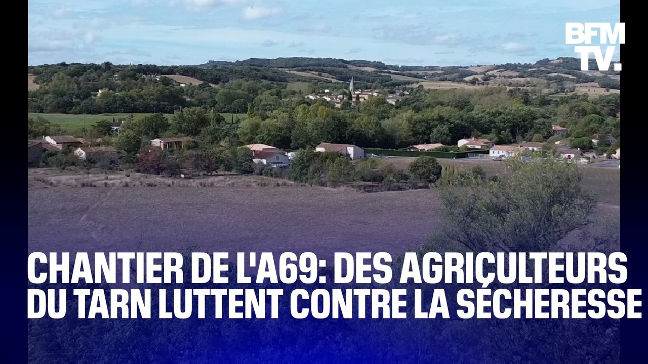 TANGUY DE BFM - Près du chantier de l'A69, des agriculteurs du Tarn luttent contre la sécheresse
