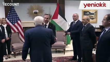 Gülücükler şakalar ortada bir şey yok gibi davrandılar! Mahmud Abbas'la ABD'li Antony Blinken'in hareketleri dikkat çekti