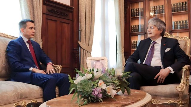 Daniel Noboa y Guillermo Lasso empezaron el proceso de transición para el cambio de Gobierno en Ecuador