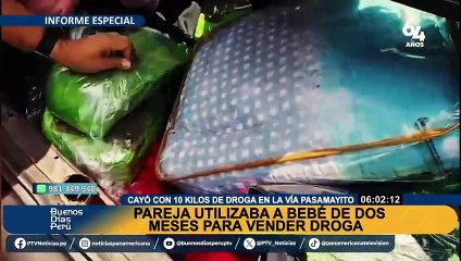 ¡Indignante! Pareja utilizaba a su bebé de 2 meses para traficar drogas en vía Pasamayito