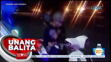 Motorcycle rider na sinita dahil sa suot na substandard helmet, nahulihan ng 1 kilo ng umano'y marijuana | UB