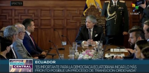 Ecuador: Inició proceso de transición al Gobierno de Noboa en un acto convocado por Guillermo Lasso