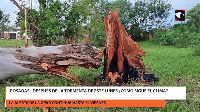 Posadas después de la tormenta de este lunes ¿cómo sigue el clima