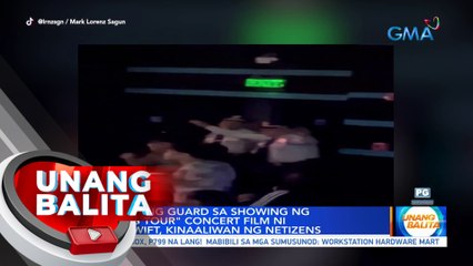 Pagsayaw ng guard sa showing ng "The Eras Tour" concert film ni Taylor Swift, kinaaliwan ng netizens | UB