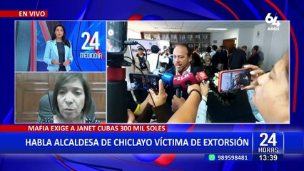 Janet Cubas, alcaldesa de Chiclayo: "Somos varios los alcaldes que estamos con amenazas"