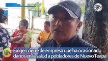 Exigen cierre de empresa que ha ocasionado daños en la salud a pobladores de Nuevo Teapa