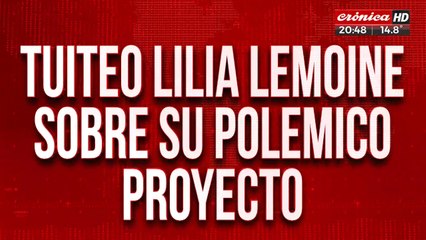 Lilia Lemoine tuiteó sobre su polémico proyecto