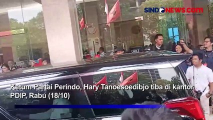 Hadiri Pengumuman Cawapres Ganjar, HT Tiba di Kantor PDIP
