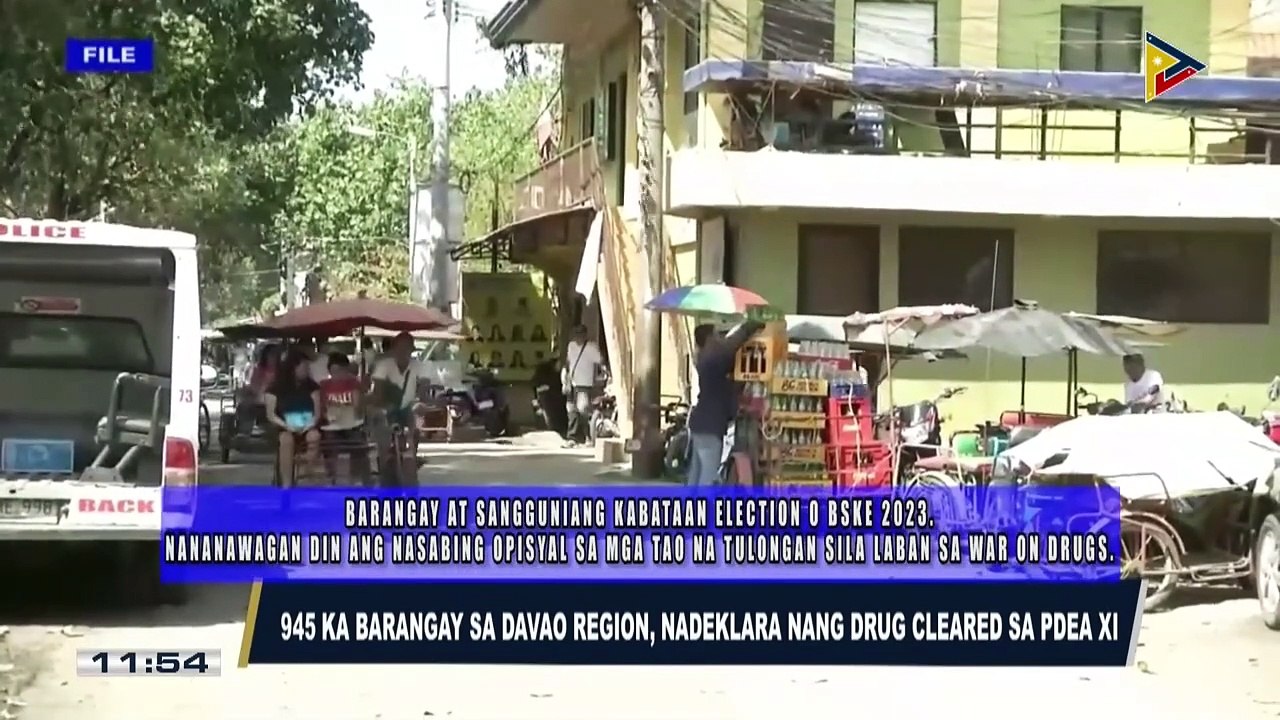 945 barangays sa Davao Region, idineklara bilang drug-cleared sa PDEA XI
