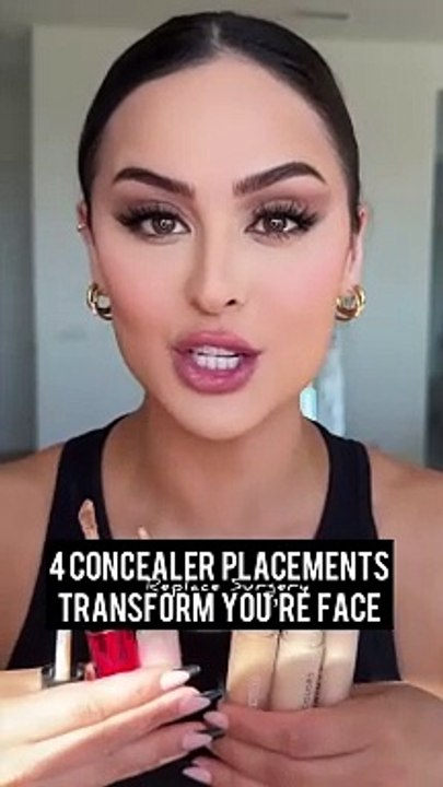 Concealer placement can change your face shape