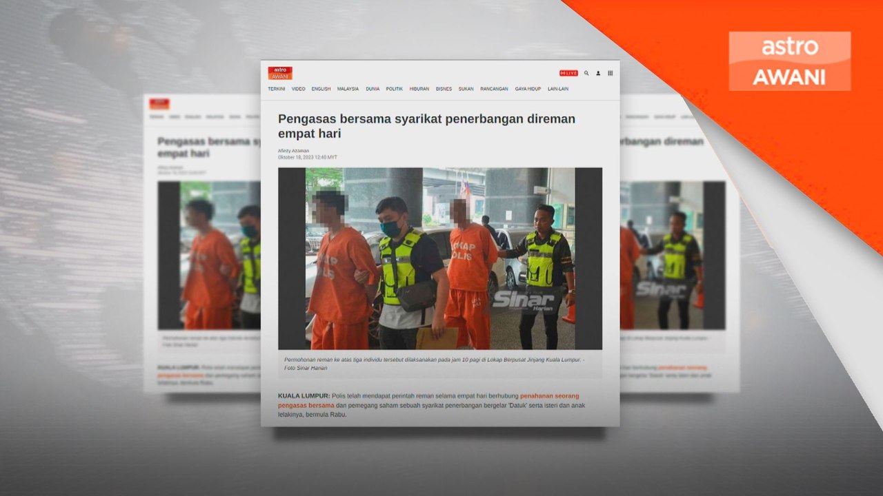 Pengasas bersama syarikat penerbangan direman empat hari