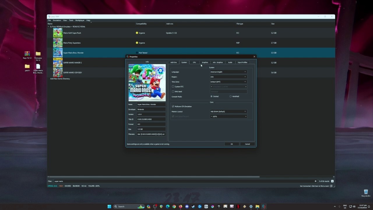 How to Install & Fix Black Screen & Crashes in Yuzu Emulator with Super Mario Bros. Wonder on PC