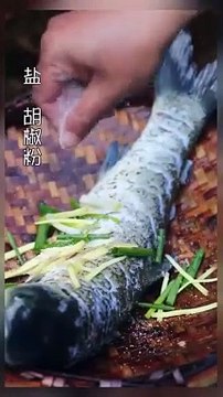 ASMR Cooking Fish, Asmr primitive Cooking, #shorts #asmr Cooking 4