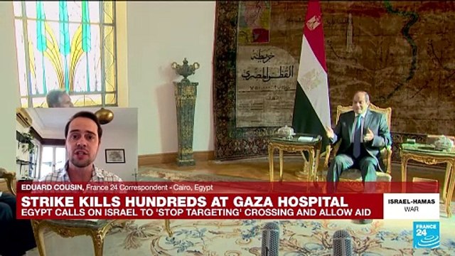 'Egypt wants to send aid in, but does not want to allow large numbers of refugees in Egypt'