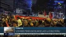 Türkiye: Ciudadanos realizan manifestación en apoyo a Palestina frente a la embajada de Israel