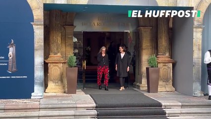Meryl Streep, Premio Princesa de Asturias de las Artes 2023, en el momento de su recibimiento oficial en el Hotel de la Reconquista de Oviedo