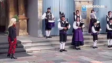 Meryl Streep baila con las gaitas asturianas en su recepción en los Premios Princesa de Asturias
