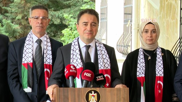 Babacan Filistin Büyükelçiliği'ni ziyaret etti: Sivilleri, hastaneleri, okulları vurmak, bombalamak bir savaş, bir insanlık suçudur!