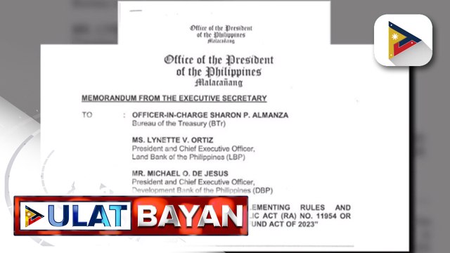 Implementasyon ng IRR ng Maharlika Investment Fund Act, sinuspinde