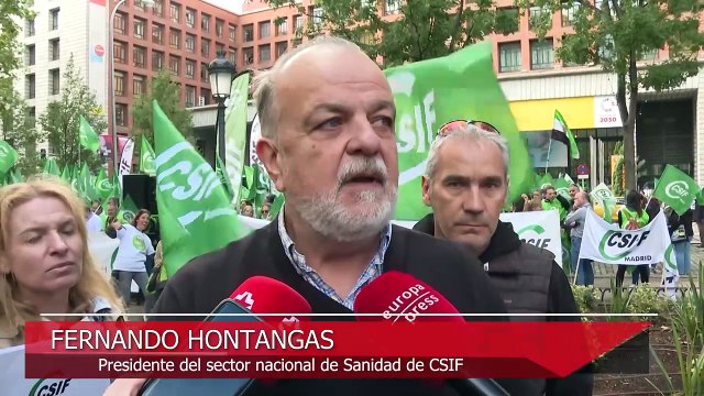 CSIF se concentra frente al Ministerio de Sanidad para reclamar un refuerzo urgente del SNS