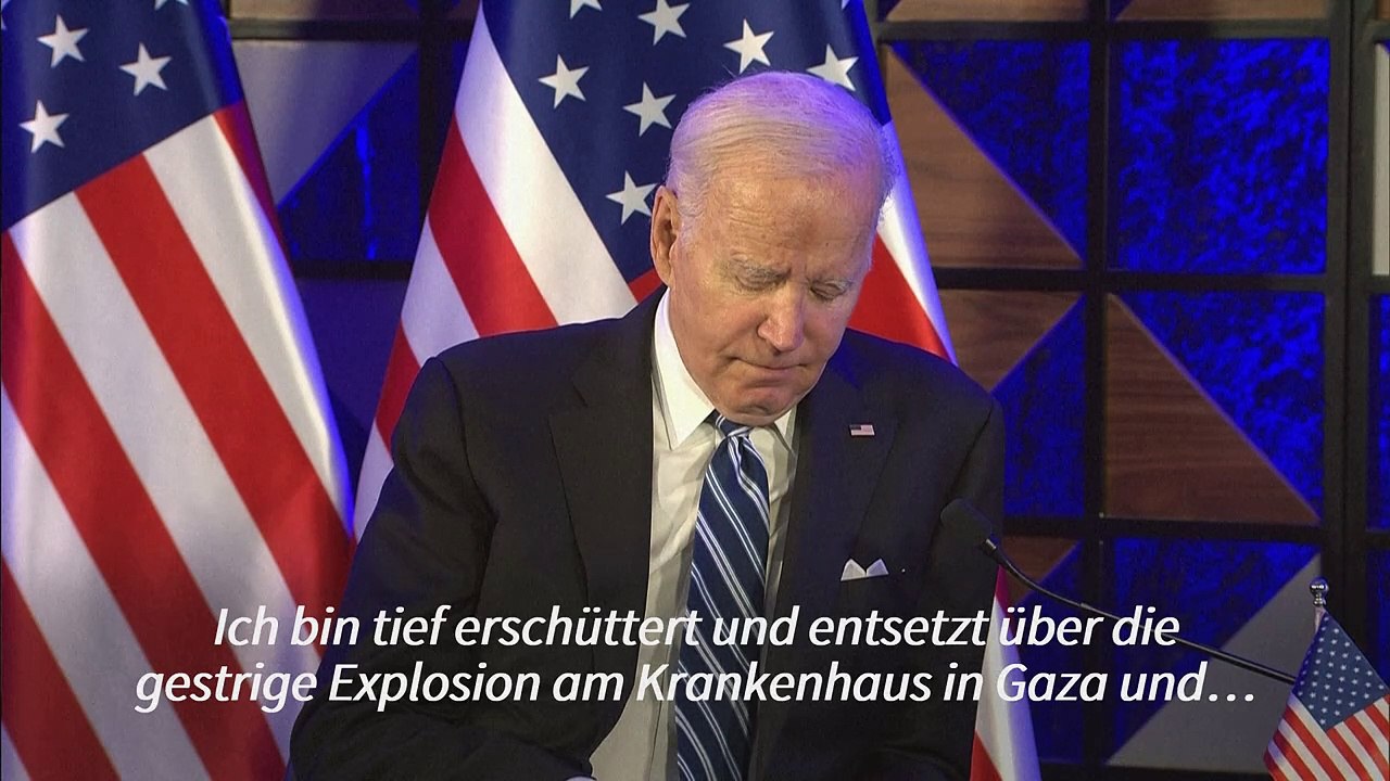 Biden in Israel: 'Das andere Team' für Explosion an Klinik verantwortlich