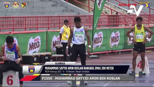 Sayyid Amin cipta kejutan benam perseteruan dengan Danish Iftikhar dengan raih emas 200m kategori 18 tahun di MSSM