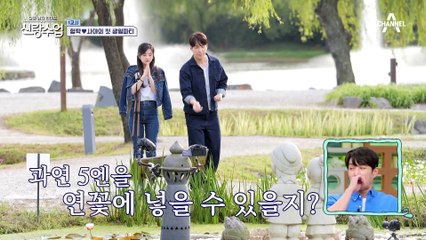 연꽃 안에 동전이 들어가면 사랑이 이루어진다?! 형탁♥사야는 성공할 수 있을까?