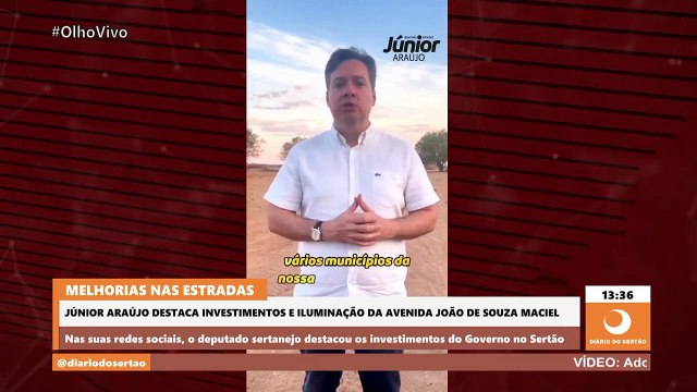 Júnior Araújo celebra investimentos de R$ 120 milhões do Governo João II em obras no Sertão da Paraíba