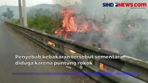 Kebakaran Lahan di Banyumas Nyaris Membakar Rel Kereta Api