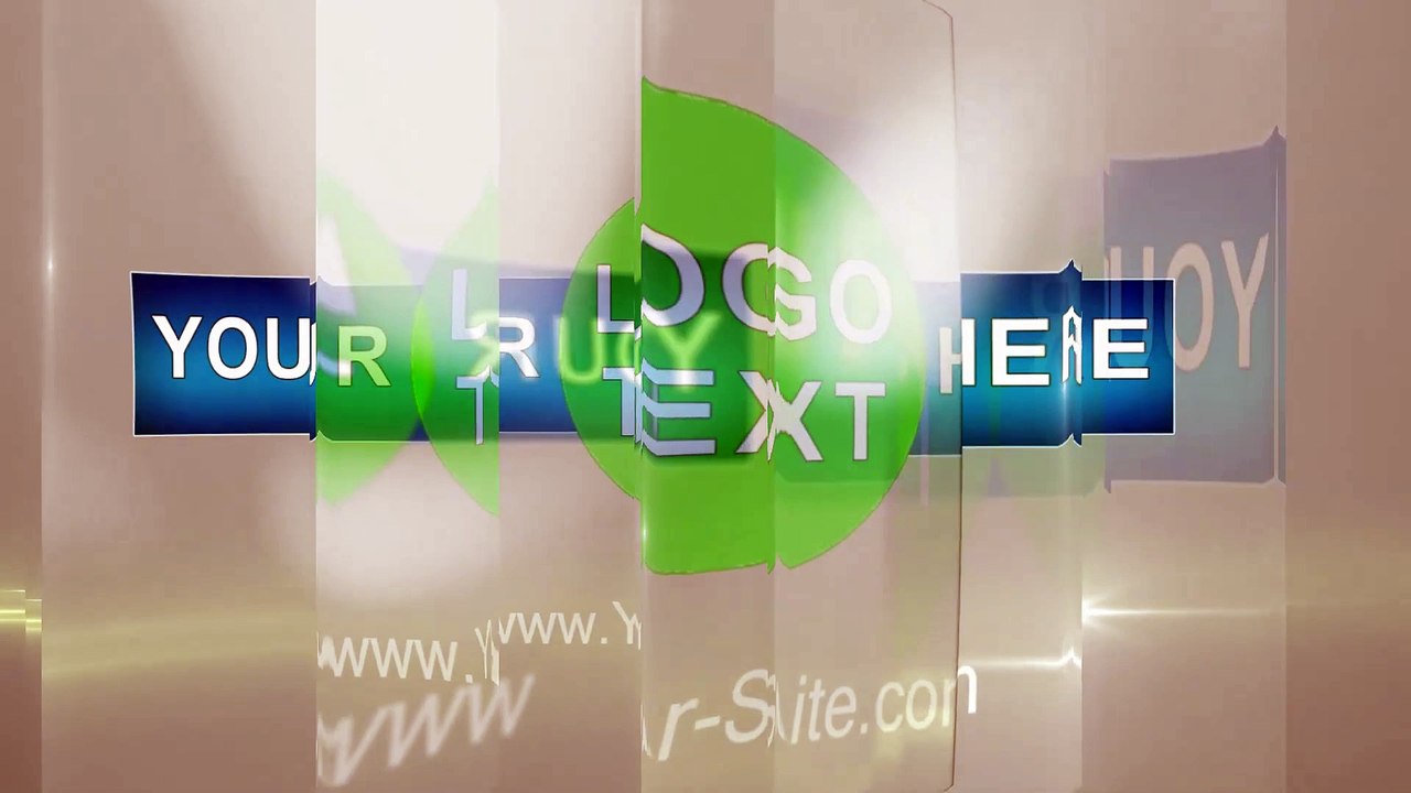 209 v1   Glass Mirror Logo Reveal intro animation Light