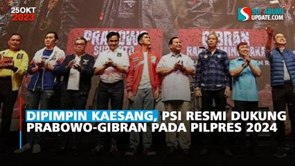 Dipimpin Kaesang, PSI Resmi Dukung Prabowo-Gibran pada Pilpres 2024