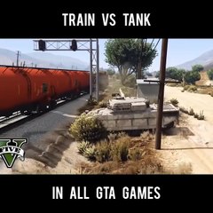 Train vs The Tank in all GTA Games