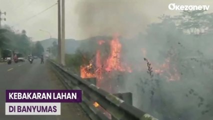 Kebakaran Lahan di Banyumas, Rel Kereta Api Nyaris Terbakar
