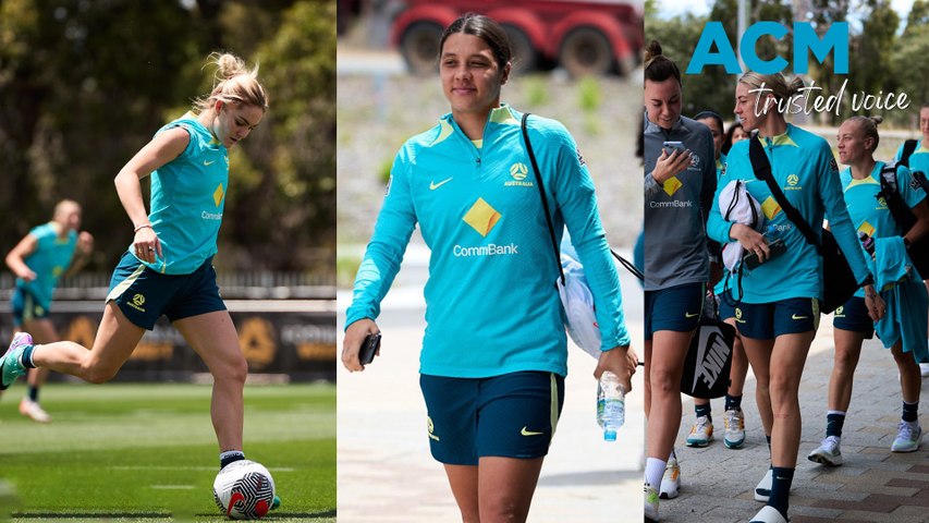 Australian Matildas captain and Perth native Sam Kerr is ‘very excited’ to be back in Perth after a long haul flight from her duties at Chelsea in London as the Tillies get to training.