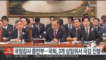 국정감사 종반부…국회, 3개 상임위서 국감 진행