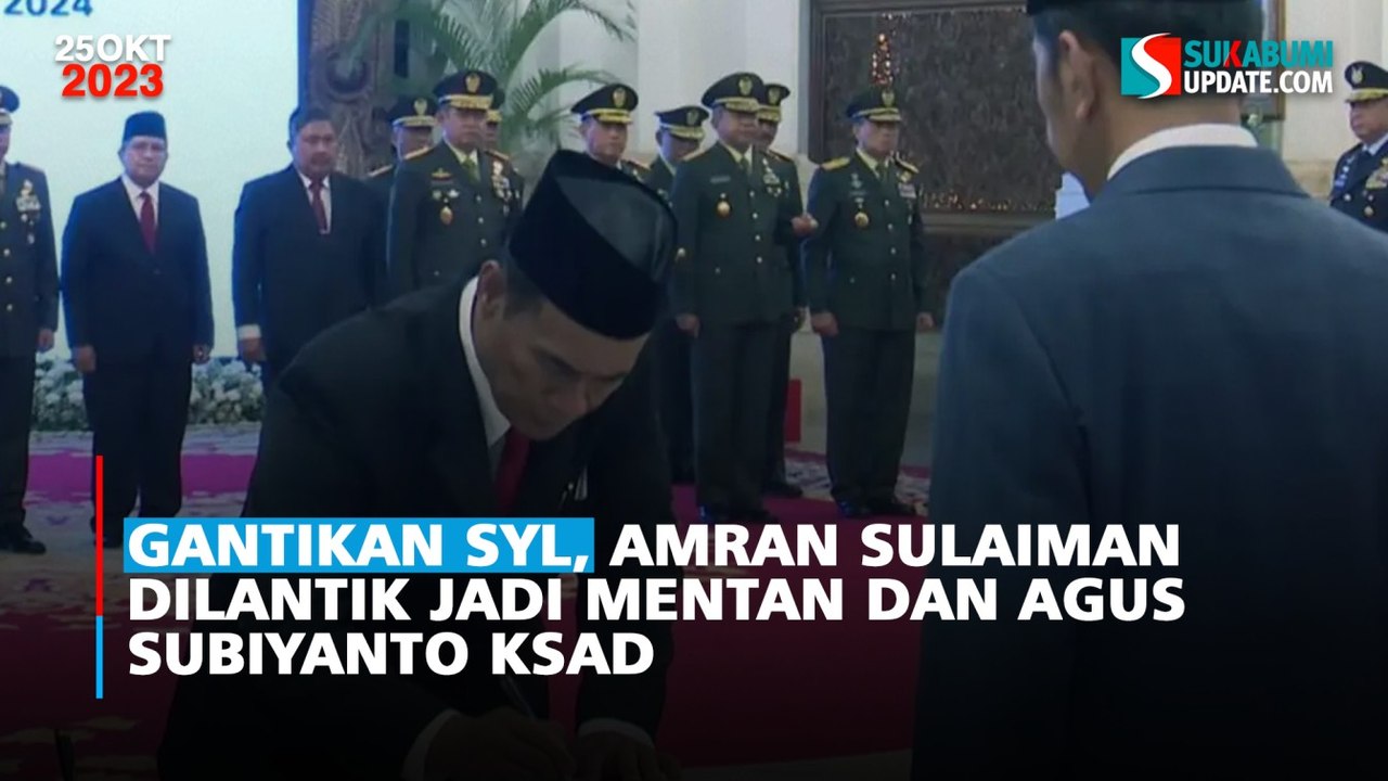 Gantikan SYL, Amran Sulaiman Dilantik Jadi Mentan dan Agus Subiyanto KSAD