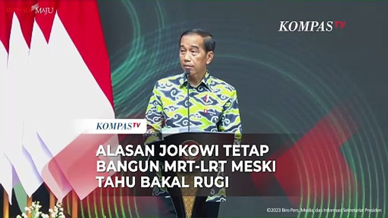 Jokowi Buka-bukaan Ungkap Alasan Bangun MRT-LRT Meski Tahu Tak Menguntungkan
