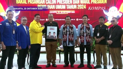 Detik-Detik Duet Prabowo dan Gibran Daftar Pilpres 2024 di KPU