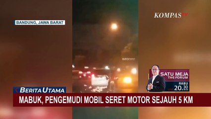 Polisi Pastikan Pengendara Mobil yang Seret Motor ke Tol Pasteur Bandung dalam Keadaan Mabuk!