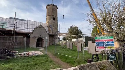 St Mary's Church at Beachamwell is being restored after disastrous fire last year