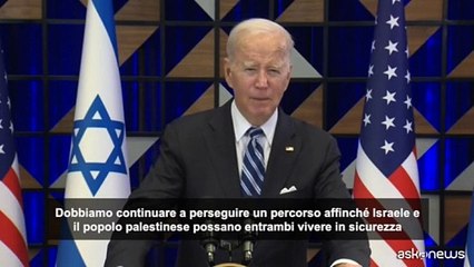 Medio Oriente, Biden: una soluzione a due Stati, perseguiamo la pace