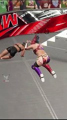 Ronda Rousey's Ruthless Punch Striking Asuka in WWE 2K23