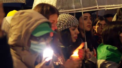 Israel-Hamas war: Hundreds gather for vigil at Downing St