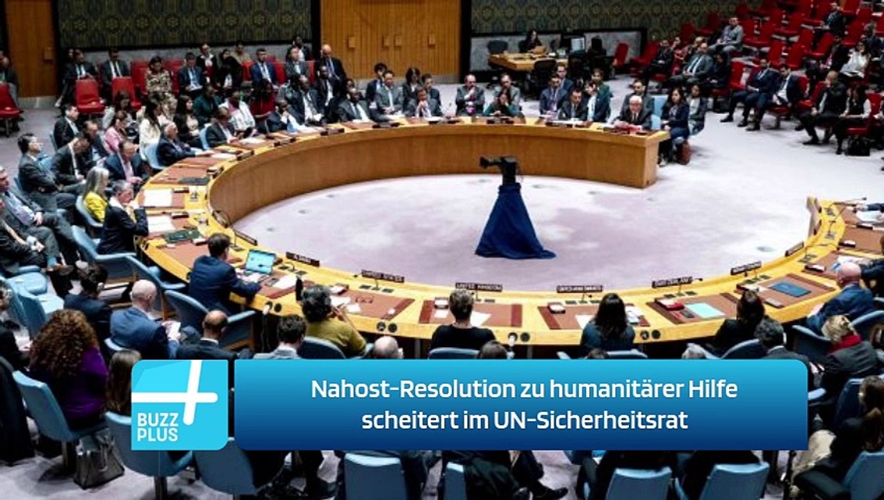 Nahost-Resolution zu humanitärer Hilfe scheitert im UN-Sicherheitsrat
