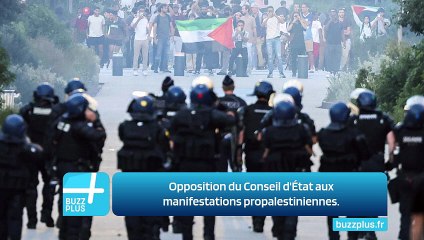Opposition du Conseil d'État aux manifestations propalestiniennes.