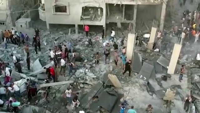 Gazze'deki enkaz havadan böyle görüntülendi!