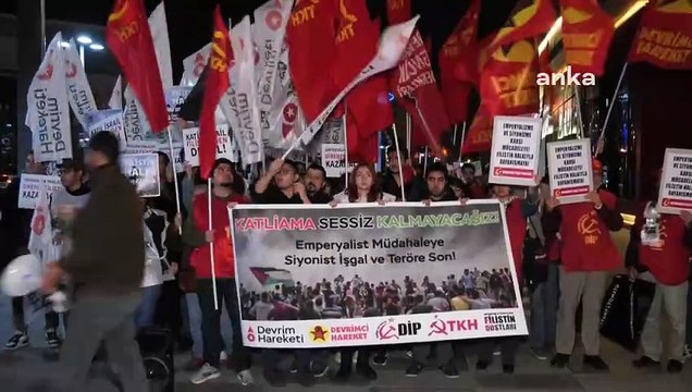 Sol Örgütlerden Ankara'da İsrail'in Filistine Yönelik Saldırılarına Protesto: Bağımsız ve Özgür Filistin'in Yanında Olanlar, Emperyalizmin,...