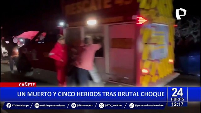 Cañete: choque entre dos vehículos deja un muerto y cinco heridos en la Panamericana Sur
