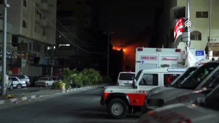İsrail, Gazze'deki Kudüs Hastanesi'nin yakınını bombaladı